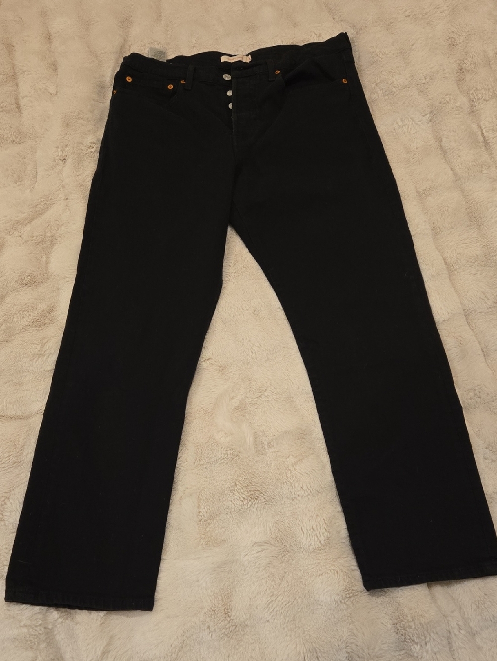 Levi's Wedgie Black Straight-Leg Jeans
